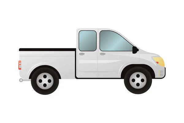 Pickup Truck Attrappe Auf Weißem Hintergrund — Stockvektor