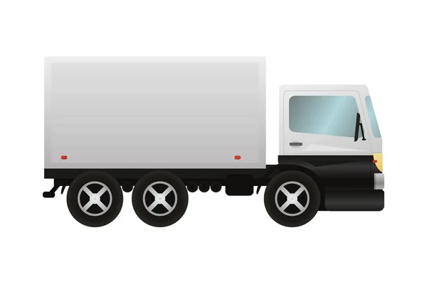 Maqueta Camión Sobre Fondo Blanco — Vector de stock