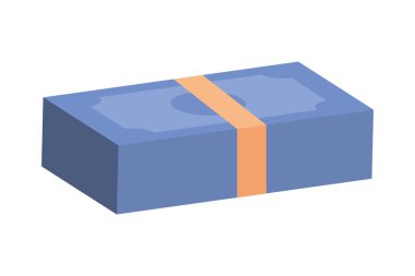 Beyaz arka planda bir tomar para