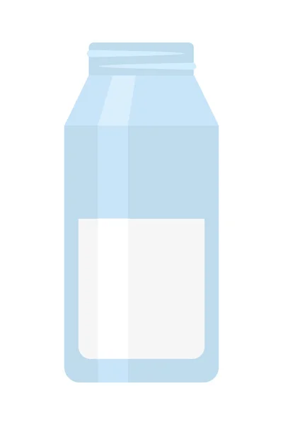 白い背景の上の牛乳瓶アイコン — ストックベクタ