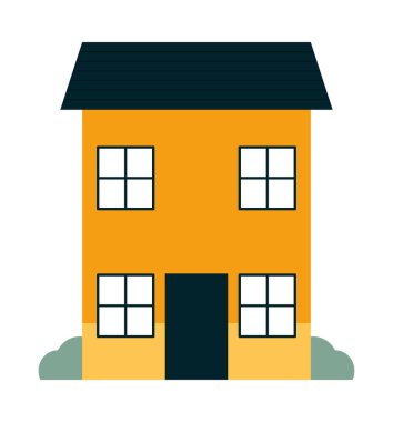 Beyaz arkaplanda sarı ev simgesi