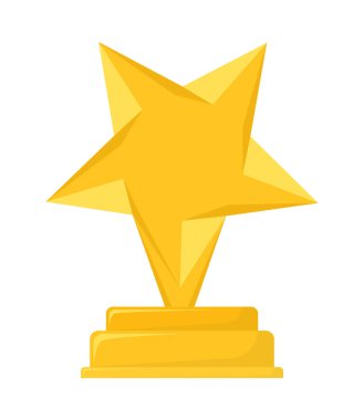 Beyaz arkaplanda yıldız ödülü simgesi