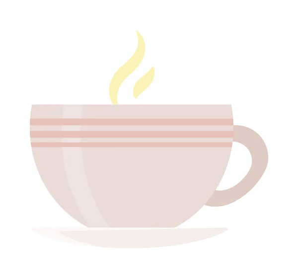 Taza Café Caliente Sobre Fondo Blanco — Vector de stock