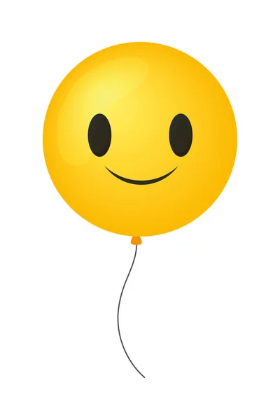 Smiley Ballon Symbol Auf Weißem Hintergrund — Stockvektor