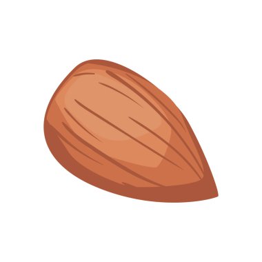 düz almend tohum tasarımı beyaz üzerine