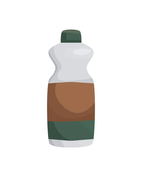 Плоская Бутылка Эко Упаковки Поверх Белого — стоковый вектор