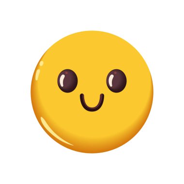 düz mutlu emoji beyaz üzerinde