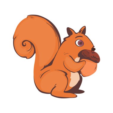 Beyaz yerine şirin sincap tasarımı