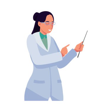 Beyaz yerine kadın doktor tasarımı