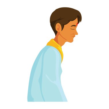 Beyaz yerine Hintli adam tasarımı