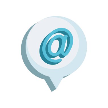 beyaz üzerine işaret simgesi konuşma balonu