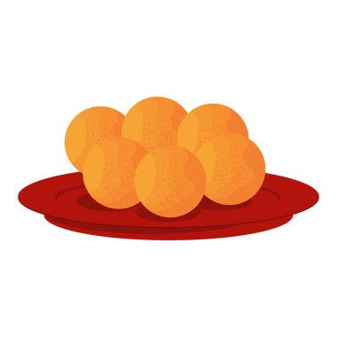 Beyaz yerine Hint laddoo tasarımı