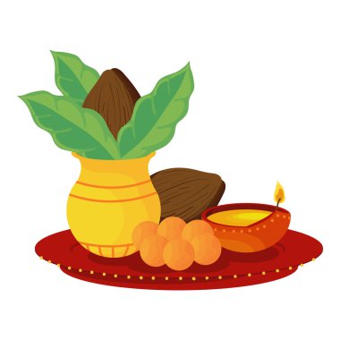 Bhai dooj öğeleri beyaz üzerine