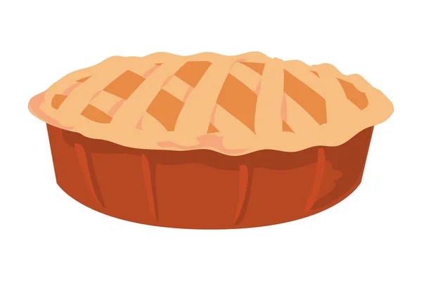 白の上に焼きパイのデザイン — ストックベクタ
