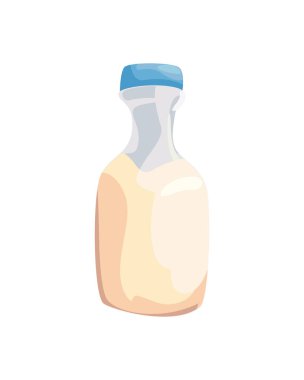 Düz süt şişesi beyaz üzerine