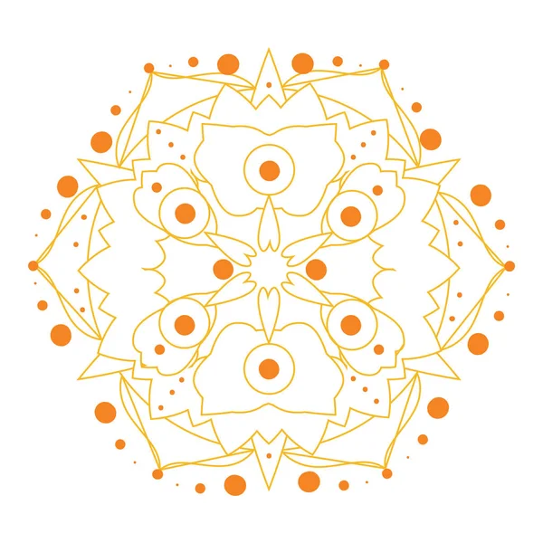 Colored Mandala Design White — Stock Vector