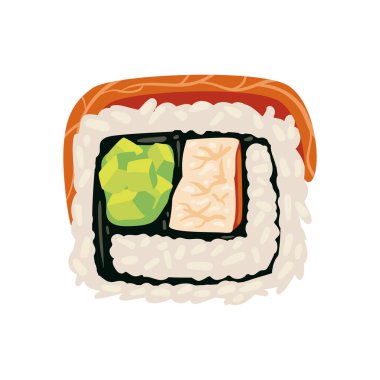 Düz somonlar beyaz üzerine yuvarlanır