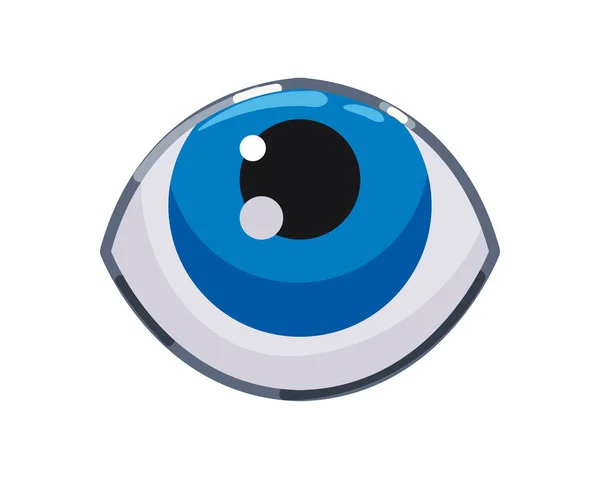 Επίπεδο Μπλε Μάτι Πάνω Από Λευκό — Διανυσματικό Αρχείο