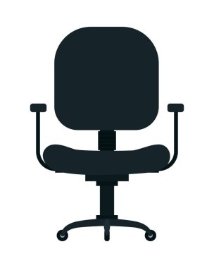 Beyaz arkaplanda ofis sandalyesi simgesi