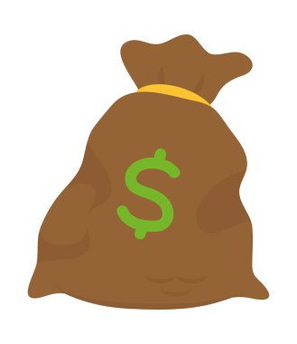 para çuvalı simgesi beyaz arkaplanda