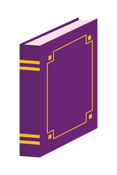 Фиолетовый Значок Книги Белом Фоне — стоковый вектор