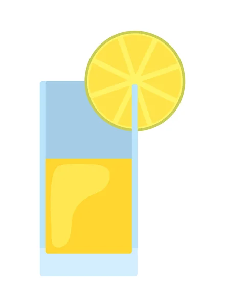 Orange Juice Glass White Background — Stock Vector