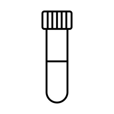 Beyaz arkaplanda test tübü simgesi