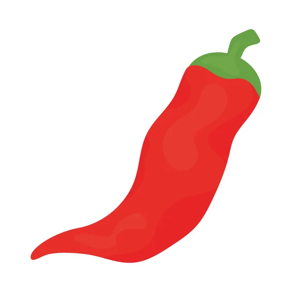Symbol Für Rote Chilischote Auf Weißem Hintergrund — Stockvektor