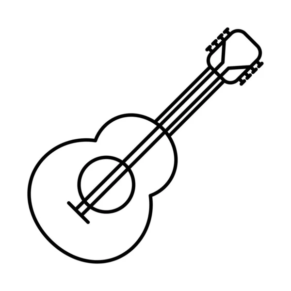 Beyaz Arkaplanda Gitar Enstrümanı Simgesi — Stok Vektör