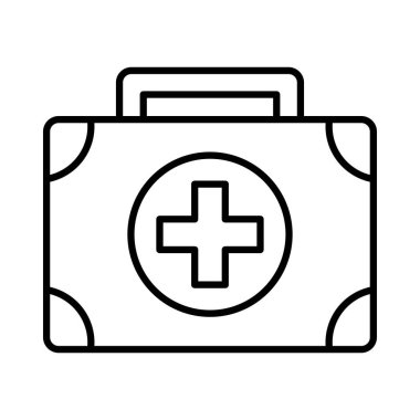 ilk yardım kutusu beyaz zemin üzerine