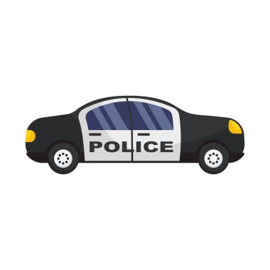 Beyaz arkaplanda polis simgesi