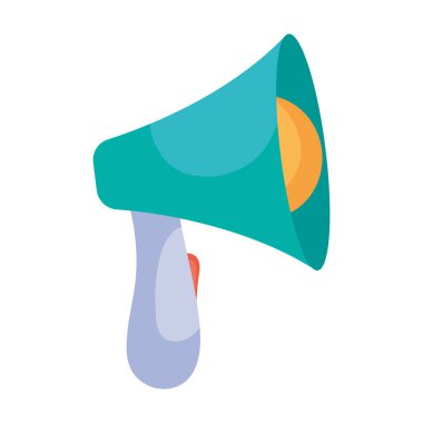 Beyaz arkaplanda megafon simgesi