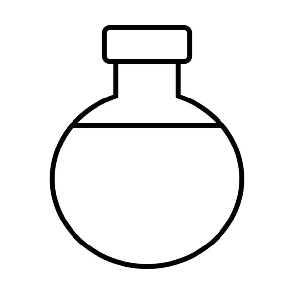 Fles Met Chemische Fles Witte Achtergrond — Stockvector