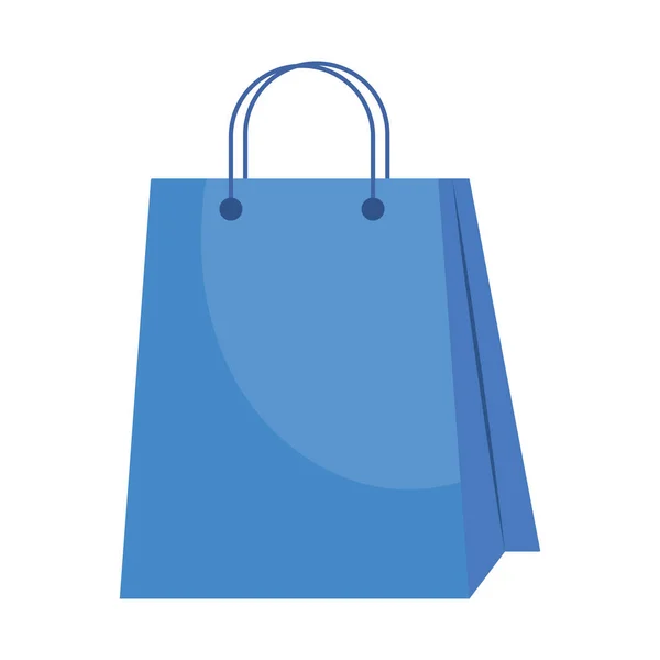 Shopping Bag Blu Sfondo Bianco — Vettoriale Stock