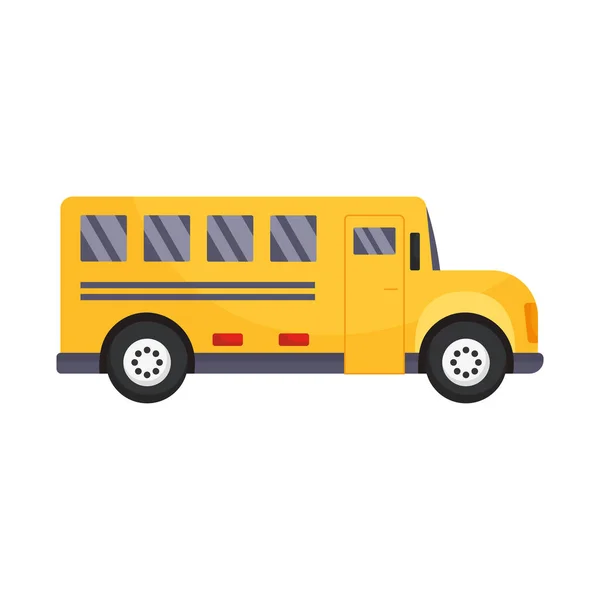 School Bus Icon White Background — Stock Vector