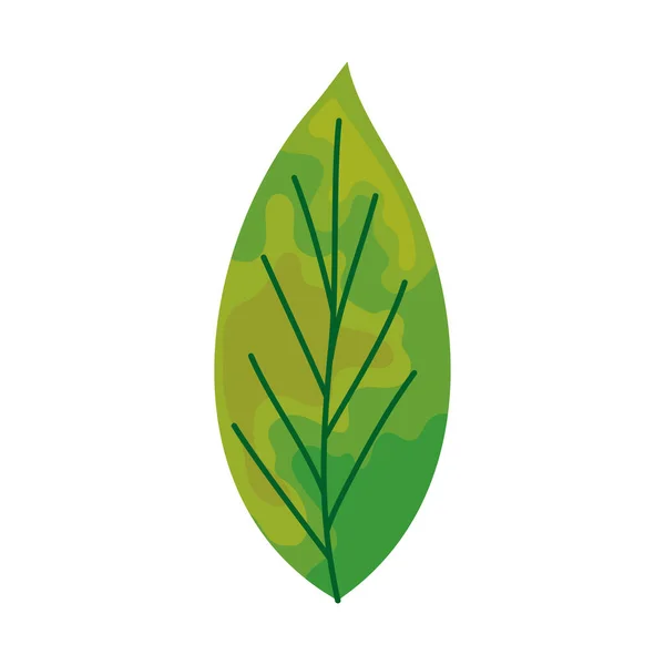 Icône Feuille Verte Sur Fond Blanc — Image vectorielle