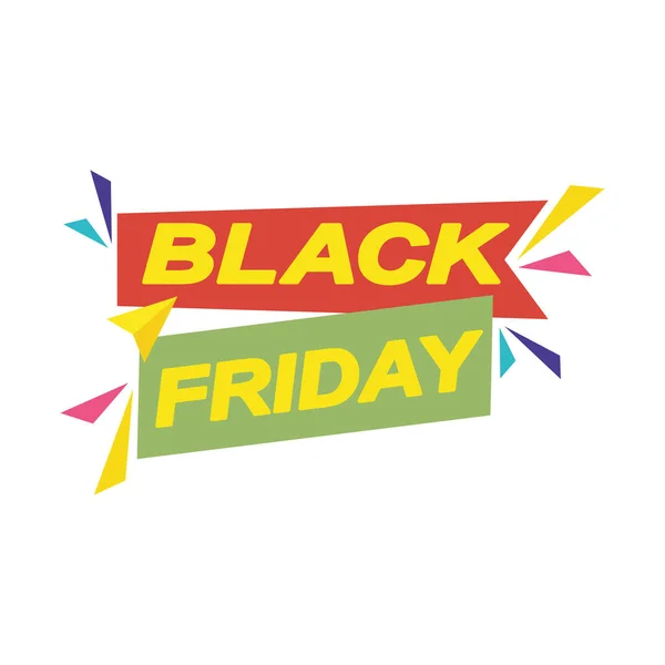 Black Friday Label White Background — Stock Vector