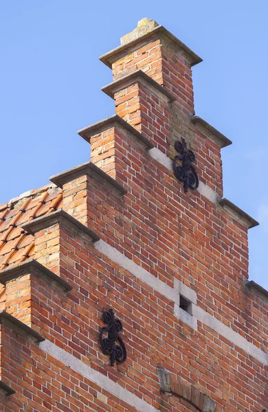 Close-up van traditionele metselwerk Brugge — Stockfoto