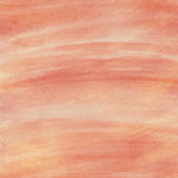 Teplé Korálové Růžové Akvarel Textury Pozadí — Stock fotografie