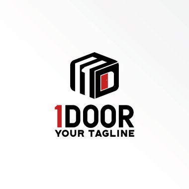 3 boyutlu Hexagon ve 1 numaralı resim grafik logosu soyut konsept vektör stoğu. Özellik veya başlangıçla ilgili bir sembol olarak kullanılabilir.