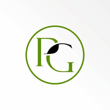 Eşsiz harf ya da kelime PG ya da GP serif yazı tipi ile daire çizgisi grafik simgesi logo tasarımı soyut konsept vektör stoku birleştirilmesi. Baş harf veya zariflikle ilgili bir sembol olarak kullanılabilir