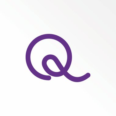 Basit ve benzersiz harf ya da Q sözcüğü kabarcık resim grafik logo tasarımı soyut konsept vektör stoğu ile serif satırı yazı tipi olmadan. Baş harf veya monogramla ilgili bir sembol olarak kullanılabilir