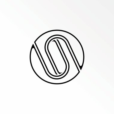 Eşsiz harf ya da S modern yazı tipi çift ters çizgi ve daire veya resim grafik logo tasarımı soyut konsept vektör stoğu etrafında. Baş harf veya monogramla ilgili bir sembol olarak kullanılabilir