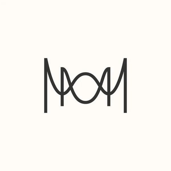 Simple and unique letter or word MM line arounded font like pattern motif ornament image graphic icon logo design abstract concept vector stock. — 스톡 벡터