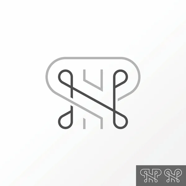 Unique letter or word NH cut line thin font like pattern precision image graphic icon logo design abstract concept vector stock. — Vettoriale Stock