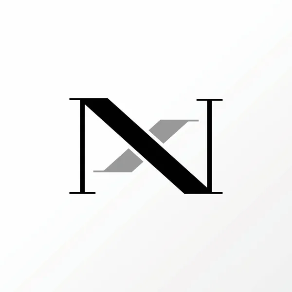Unique letter or word XN cut line thin serif font like pattern ornament precision image graphic icon logo design abstract concept vector stock. — Vettoriale Stock