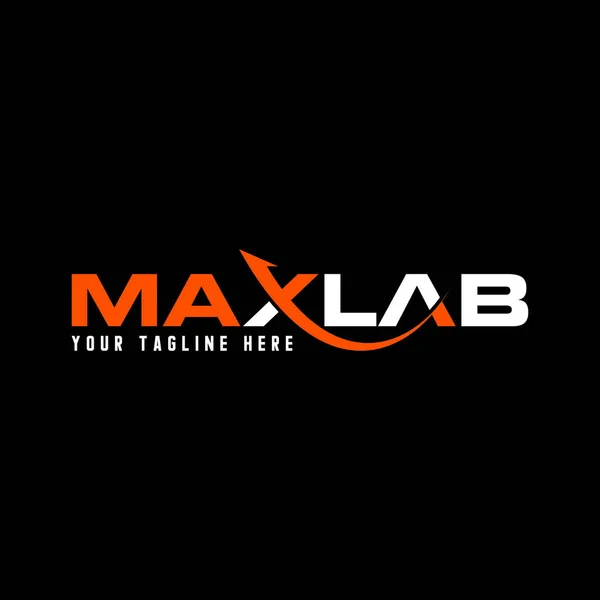 Unique Letter Word Maxlab Sans Serif Font Grow Arrow Image 免版税图库矢量图片