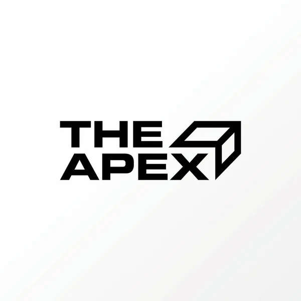 Simple Unique Letter Word Apex Rectangle Box Image Graphic Icon — 스톡 벡터