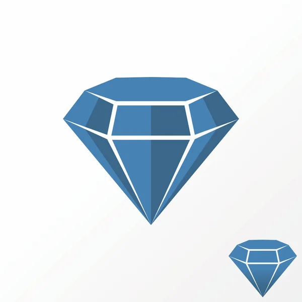 Simple Unique Diamond Heptagon Cutting Image Graphic Icon Logo Design — Vector de stock