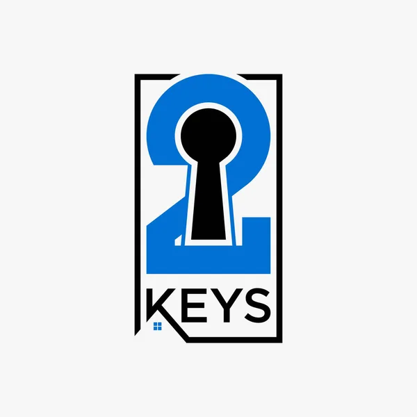 간단하고 문자나 Keys 하우스와 이미지 그래픽 아이콘 로고는 추상적 스톡을 — 스톡 벡터